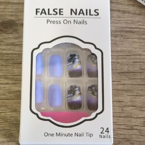 Purple and Gold Press On Nails